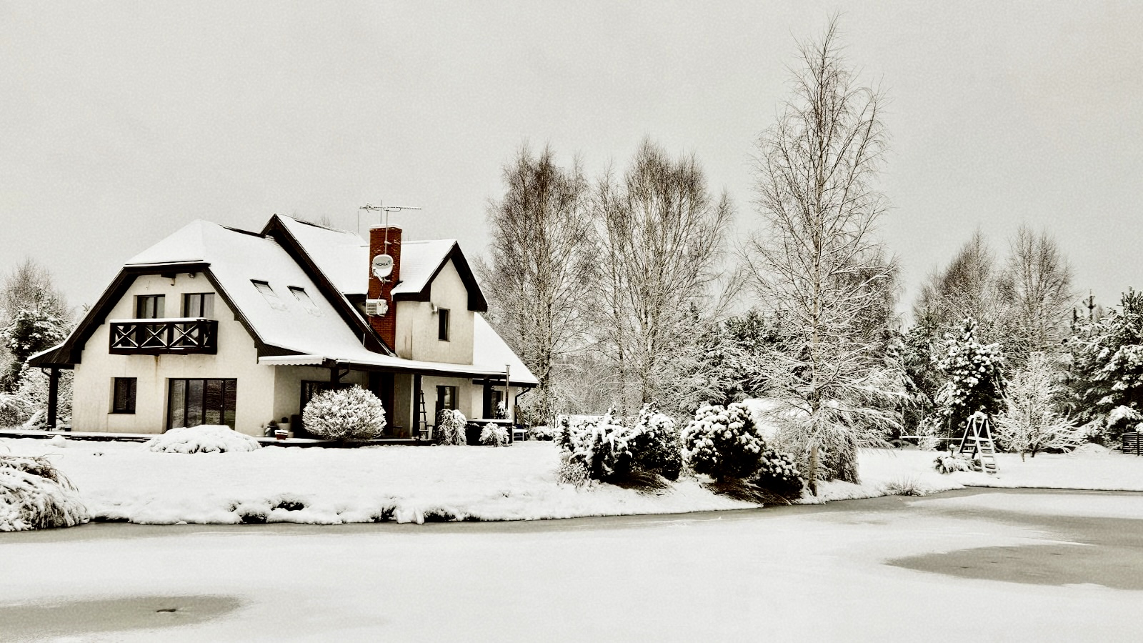 Māja Vāverēni - māja ziemā